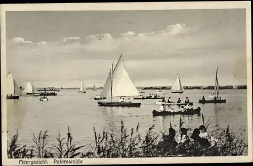 Ak Paterswolde Drenthe Niederlande, Meergezicht, Segelboote