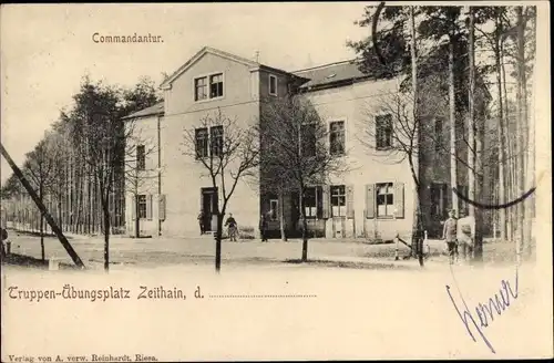 Ak Zeithain in Sachsen, Truppenübungsplatz, Commandantur