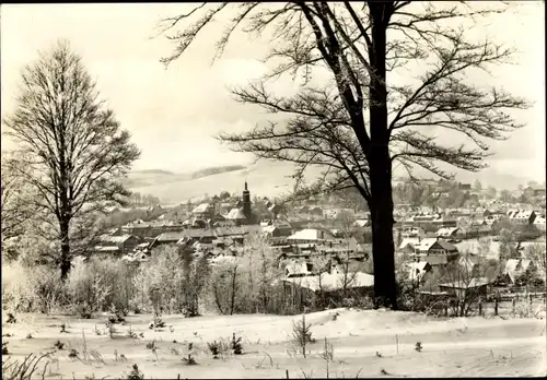 Ak Thum im Erzgebirge Sachsen, Panorama, Winter