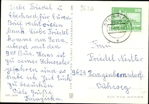 Ak Steinpleis Werdau in Sachsen, Ortsansichten, Straßenpartien