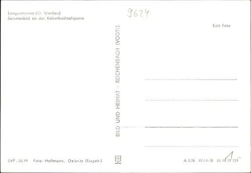 Ak Langenhessen Werdau in Sachsen, Sommerbad an der Koberbachtalsperre, Badegäste