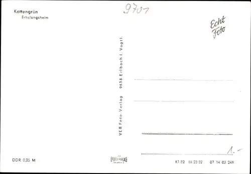 Ak Kottengrün Werda im Vogtland, Erholungsheim