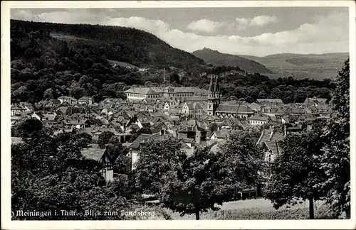 Ak Meiningen Thüringen, Blick zum Landsberg, Stadtansicht