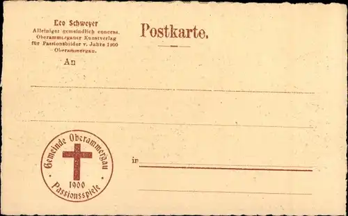Ak Oberammergau in Oberbayern, Passionsspiele 1900, Christus vor Pilatus