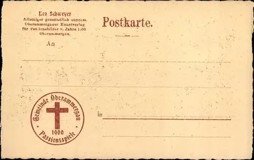 Ak Oberammergau in Oberbayern, Passionsspiele 1900, Christus vor Herodes