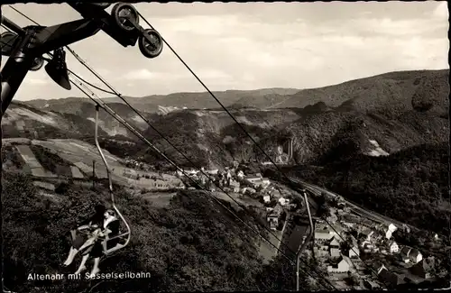 Ak Altenahr im Ahrtal, Panorama mit Sesselseilbahn