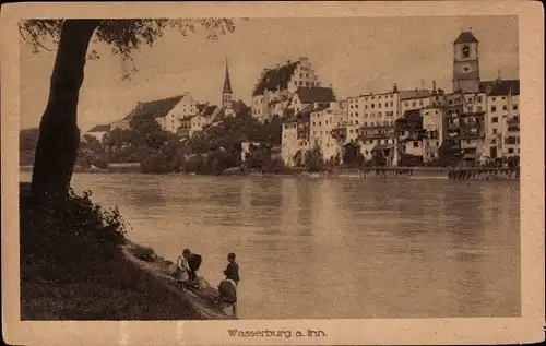 Ak Wasserburg am Inn in Oberbayern, Blick auf die Stadt