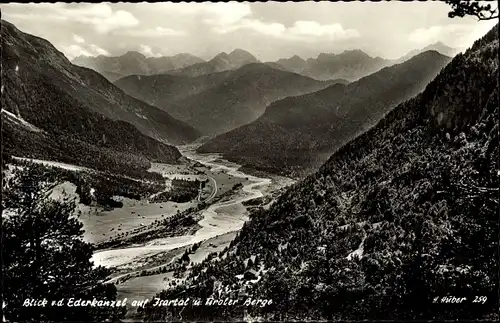 Ak Mittenwald in Oberbayern, Ederkanzel, Isartal, Tiroler Berge