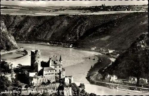 Ak Sankt Goarshausen am Rhein, Burg Katz, Urbach