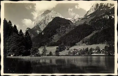 Ak Ramsau im Berchtesgadener Land Oberbayern, Hintersee mit Reiteralp