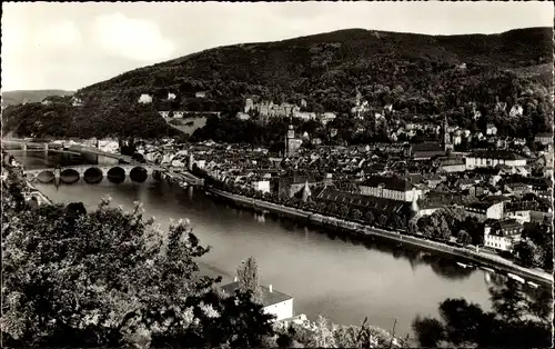 Ak Heidelberg am Neckar, Blick vom Philosophenweg