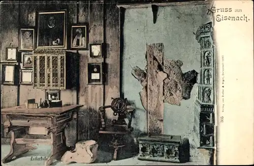 Ak Lutherstadt Eisenach in Thüringen, Wartburg, Lutherstube