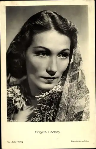 Ak Schauspielerin Brigitte Horney, Portrait, UFA