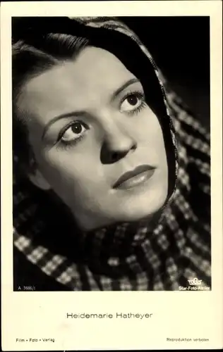Ak Schauspielerin Heidemarie Hatheyer, Portrait