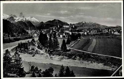 Ak Füssen im Ostallgäu, Panorama