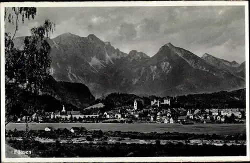Ak Füssen im Ostallgäu, Panorama