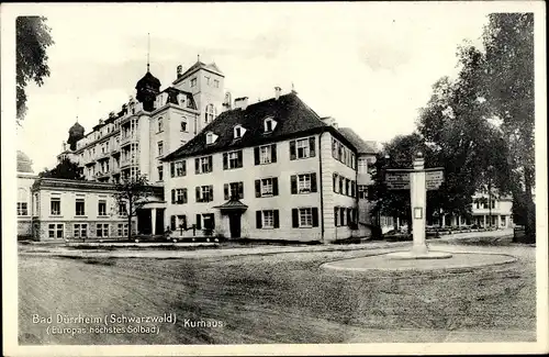 Ak Bad Dürrheim im Schwarzwald, Europas höchstes Solbad, Kurhaus
