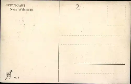 Ak Stuttgart in Württemberg, Neue Weinsteige