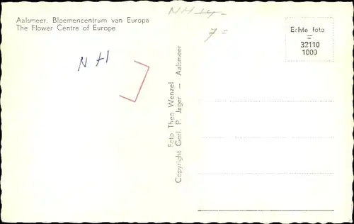 Ak Aalsmeer Nordholland Niederlande, Bloemencentrum van Europa