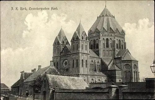 Ak Zevenbergschen Hoek Nordbrabant, R. K. Kerk