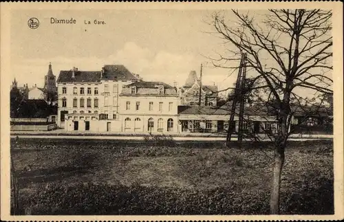 Ak Diksmuide Dixmude Westflandern, La Gare, Bahnhof, Gleisansicht