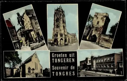 Ak Tongres Tongeren Flandern Limburg, Stadtansichten, Kirche, Denkmal