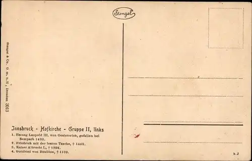 Ak Innsbruck in Tirol, Hofkirche, Gruppe II