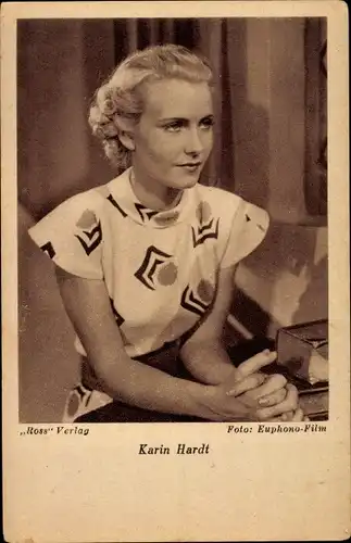 Ak Schauspielerin Karin Hardt, Portrait