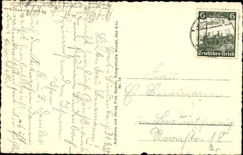 Ak Bad Ems an der Lahn, Eisenbahnererholungsheim Haus Lindenbach