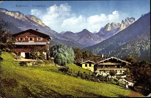 Ak Ebbs in Tirol, Pfandlhof im Kaisertal