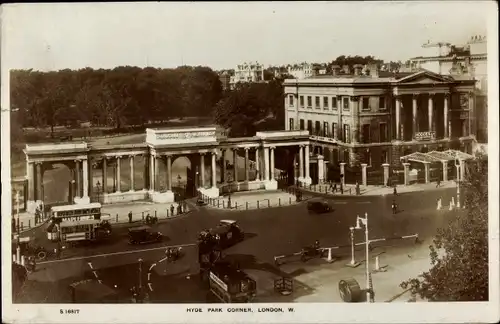 Ak London City England, Hyde Park Corner