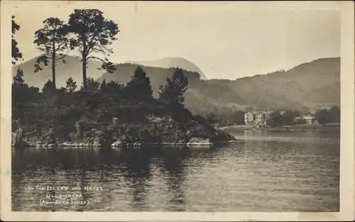 Ak Cumbria England, The Island and Hotel, Ullswater