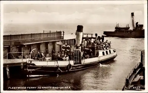 Ak Knott End on Sea England, Fleetwood Ferry