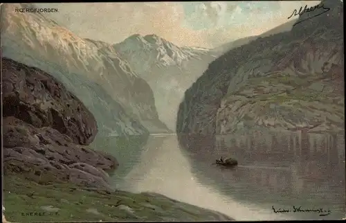 Künstler Ak Eneret, J. F., Norwegen, Noeröfjorden