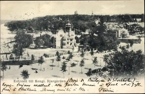 Ak Stockholm Schweden, Entreen till Kongl. Djurgarden