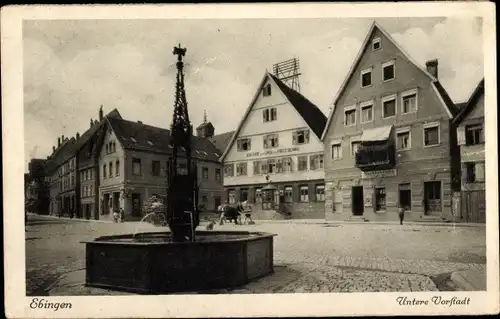 Ak Ebingen Albstadt in Württemberg, Untere Vorstadt