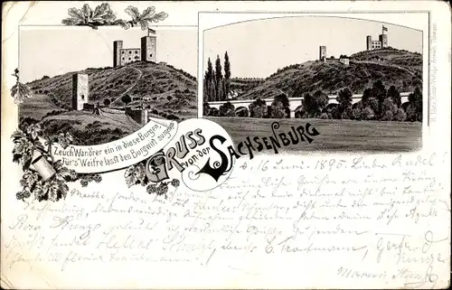 Vorläufer Litho Sachsenburg im Kyffhäuserkreis, Untere und Obere Sachsenburg