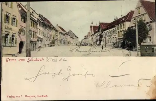 Ak Stockach im Hegau Baden, Straßenpartie, Gasthof zum Löwen