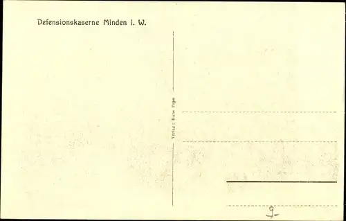 Ak Minden in Westfalen, Defensionskaserne
