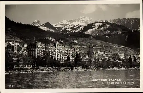 Ak Chamby sur Montreux Kanton Waadt Schweiz, Palace et les Rochers de Naye