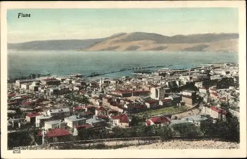 Ak Rijeka Fiume Kroatien, Gesamtansicht