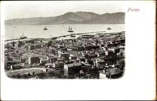 Ak Rijeka Fiume Kroatien, Teilansicht