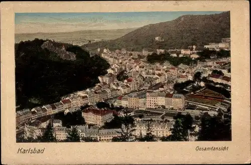 Ak Karlovy Vary Karlsbad Stadt, Gesamtansicht