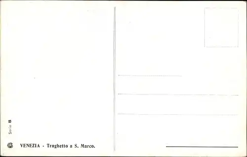 Künstler Ak Venezia Venedig Veneto, Traghetto a S. Marco