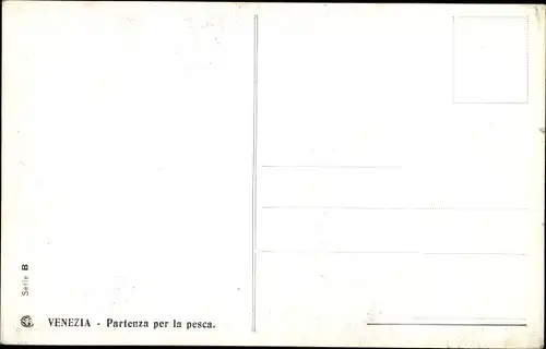 Künstler Ak Venezia Venedig Veneto, Partenza per la pesca