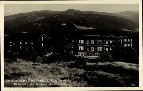 Ak Spindleruv Mlýn Spindlermühle Riesengebirge, Peterbaude, Blick nach der kleinen Sturmhaube