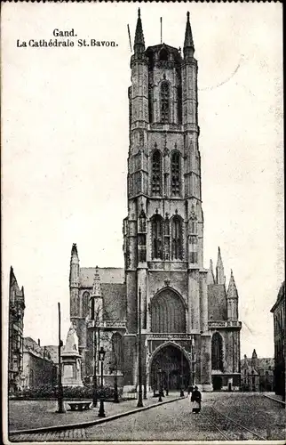 Ak Gand Gent Ostflandern, La Cathedrale St. Bavon