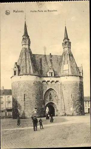 Ak Malines Flandern Antwerpen, Vieille Porte de Bruxelles