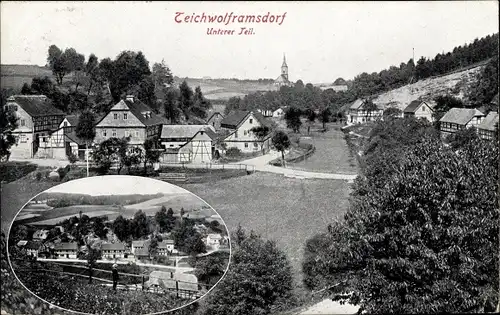 Ak Mohlsdorf Teichwolframsdorf in Thüringen, Unterer Teil vom Ort