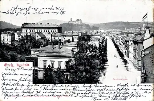 Ak Greiz im Vogtland, Neustadt, Carolinenstraße